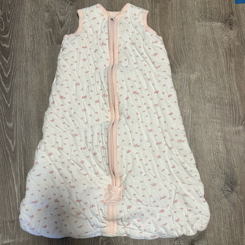Burt’s Bees pink Floral Sleep Sack,  12-18mo, 1.5 TOG